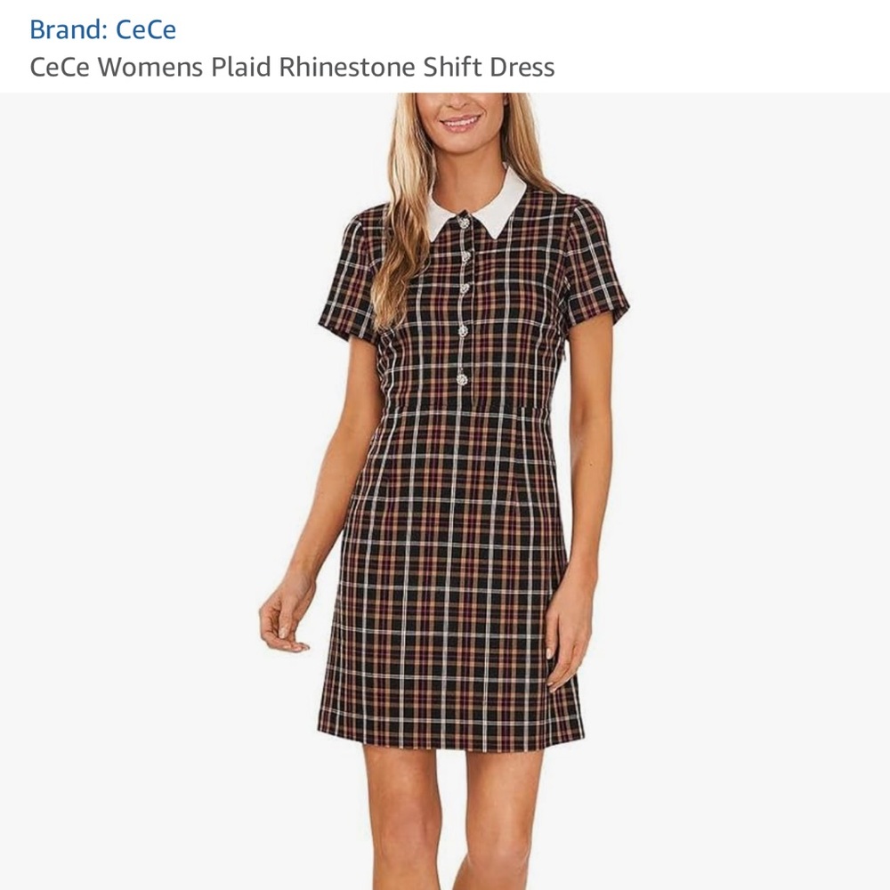CeCemidi dress cute pretty buttons NWT